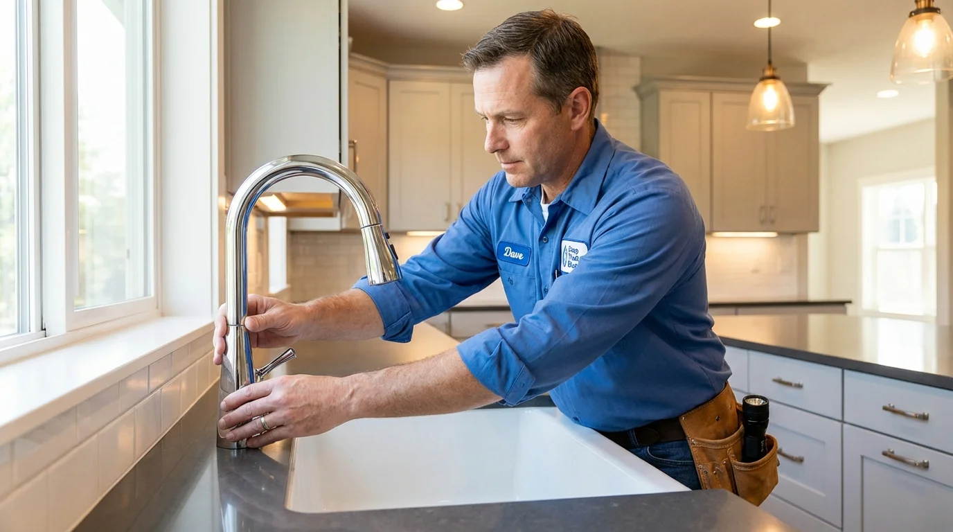 Kitchen faucet installation by Johns Plumbing LLC in Scranton